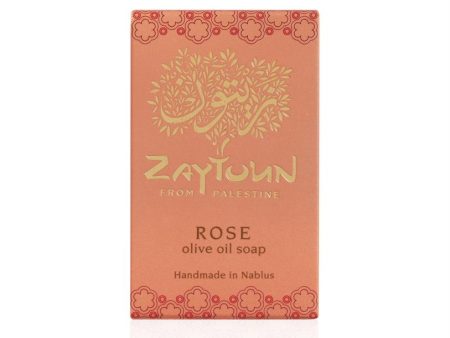 Zaytoun Rose Scented Olive Oil Soap Bar 100g Online Sale