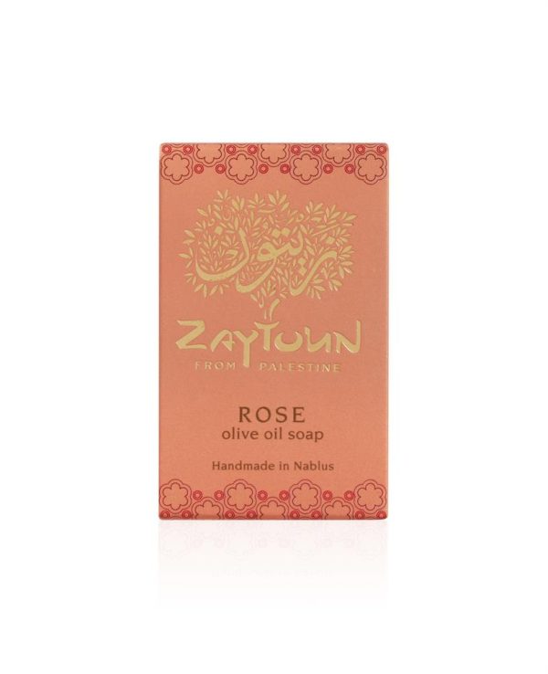 Zaytoun Rose Scented Olive Oil Soap Bar 100g Online Sale