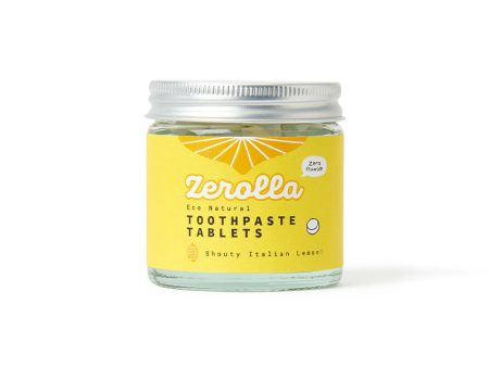 Zerolla Eco Natural Whitening Toothpaste Tablets 100 tabs - Italian Lemon Fashion