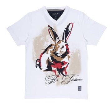 Men A.TIZIANO Spencer Short Sleeve Graphic Print V-Neck Tee For Discount