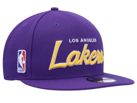 NEW ERA 9Fifty Los Angeles Lakers Script Snapback For Discount