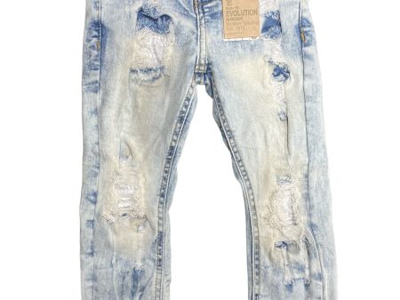 Little Kids EVOLUTION PU Leather Patch Jeans on Sale