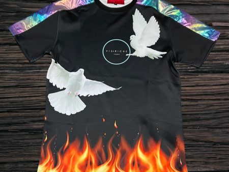 Men VIE+RICHE VR Fire Bird T-Shirt Cheap